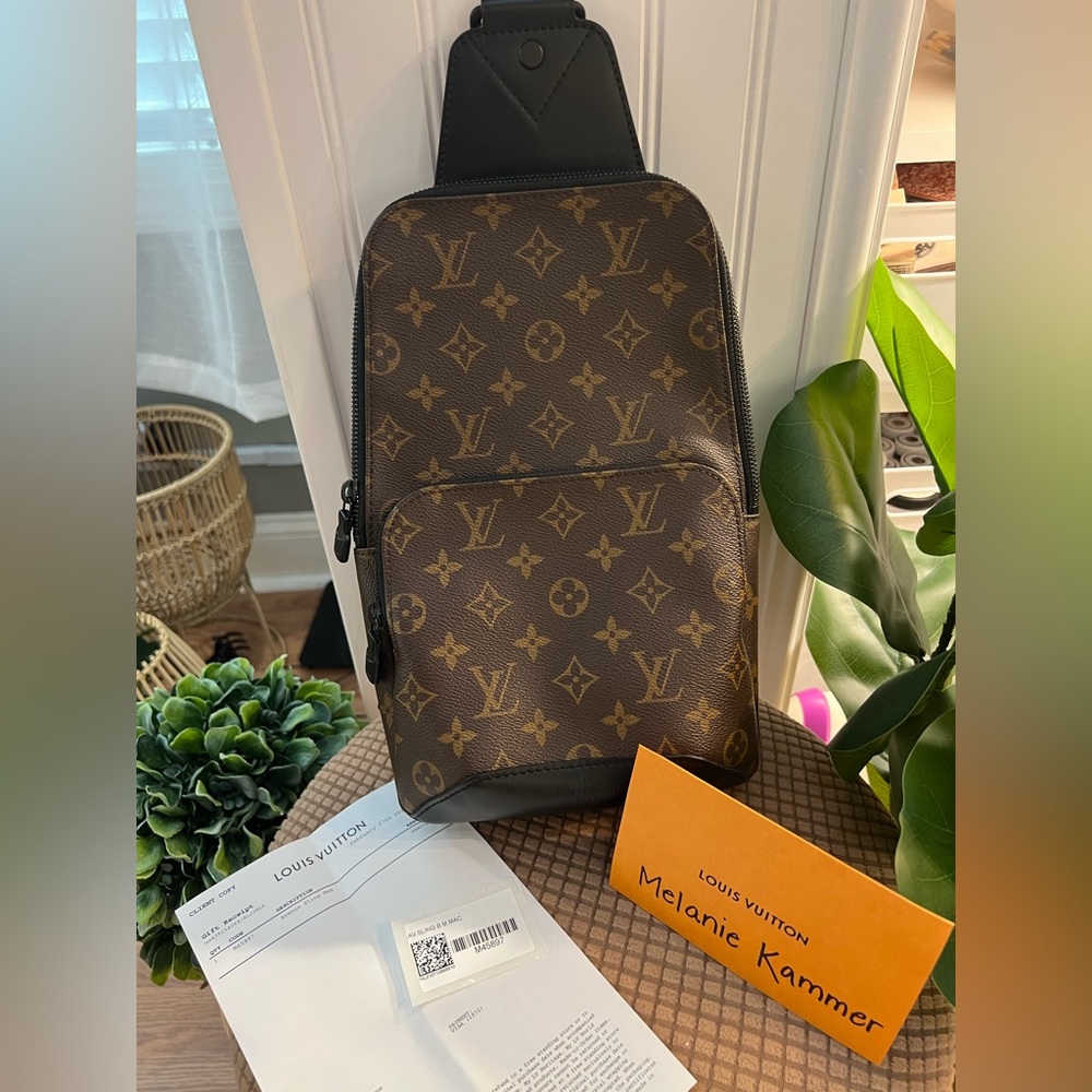 Louis Vuitton Monogram Macassar Avenue Sling Bag